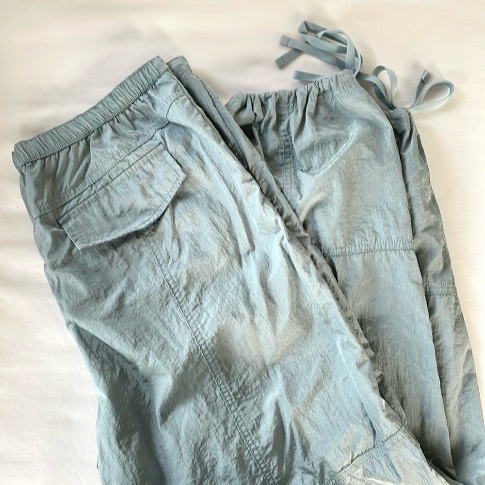 Cotton Candy Sage Drawstring Wide-Leg Cargo Pants - Picture 4 of 5